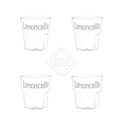 SET 4 BICCHIERINI LIMONCELLO IN VETRO BOROSILICATO (diam.6.1xh6.7 cm -13 cl)