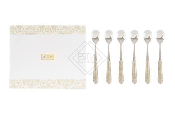 SET 6 PZ CUCCHIAINI FLORENTIA 15CM  C/ASTUCCIO
