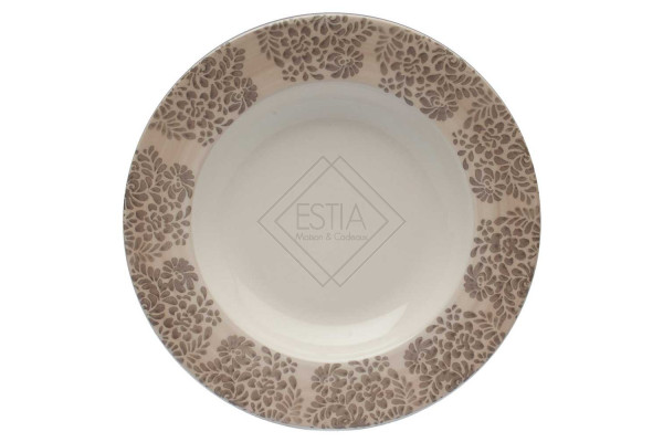 SET 6 PIATTI FONDI CM 24 COIMBRA SABBIA IN CERAMICA