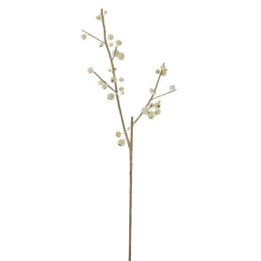 RAMO CON PICCOLE MELE IN PLASTICA VERDE OPACO (15x6,5x125cm)