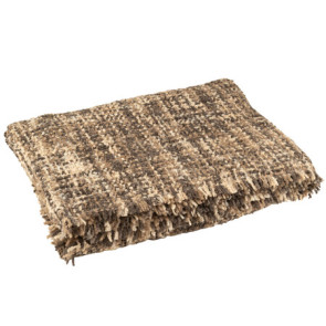 PLAID TWEED IN ACRILICO/COTONE MARRONE E BEIGE (180x130cm)