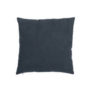 CUSCINO QUADRATO IN VELLUTO A COSTINE GRIGIO/BLU (45x45cm)