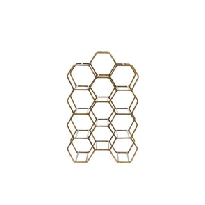 PORTABOTTIGLIE DA 12 IN METALLO BRONZO ANTICO (30x18x46cm)