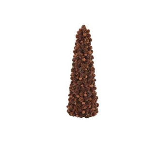 ALBERO CONO GRANDE CON CARDAMOMO E PIGNE NATURALE (15,5x41,5cm)
