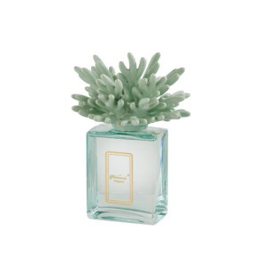 PROFUMATORE CON TAPPO CORALLO IN CERAMICA DI CAPODIMONTE VERDE SALVIA (500ml)