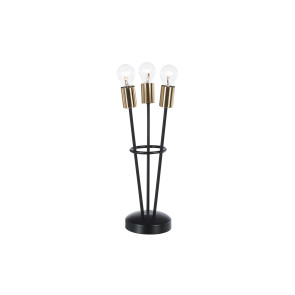LAMPADA DA DA TAVOLA FIACCOLA 3LUCI NERO H45