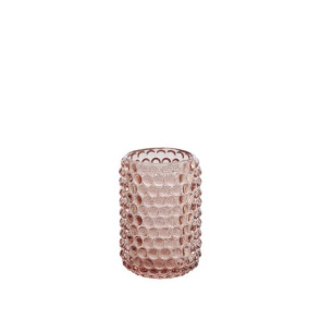 PORTA T-LIGHT IN VETRO BOLLATO ARANCIO (Ã˜8,5x12,5 cm)