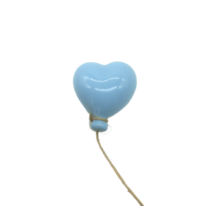 PALLONCINO CUORE CALAMITA CELESTE (4.5X5CM)