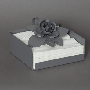 PORTA TOVAGLIOLI BOUQUET ARDESIA 17X17X12