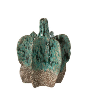 VASO NAGA IN CERAMICA AZZURRO/MARRONE (24,5x22,5x30cm)