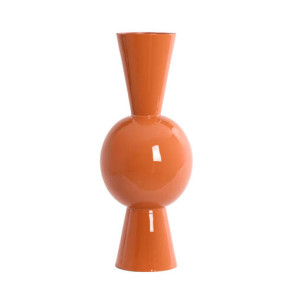 VASO ALTO DECORATIVO IN METALLO ARANCIONE (Ã˜30x75cm)