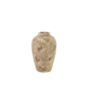 VASO BARATTOLO IN ARGILLA BEIGE (29x29x45cm)