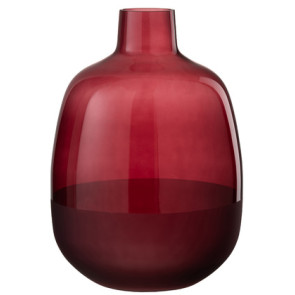 Vaso Catia 1/2 Opaco Vetro Rosso Scuro Large (21X21X32CM)