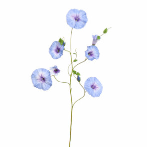 RAMO CON FIORI DI CONGOA DEL MATTINO IN SETA BLU (h.107cm)