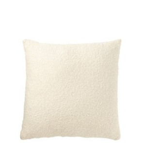 Cuscino Quadrato Con Tessitura Fitta In Cotone Crema (45x45cm)