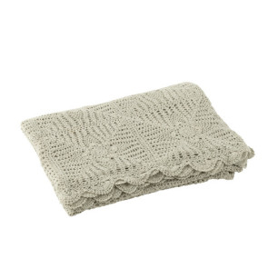 Tovaglia Con Merletto In Cotone Verde Chiaro (200x135cm)
