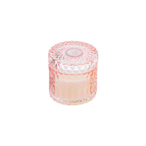 CANDELA PROFUMATA IN VETRO ROSA (9xh.9cm)-CON SHOPPER 3694