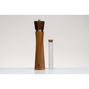 MACINASALE IN LEGNO E METALLO CON SALE (h.26cm)