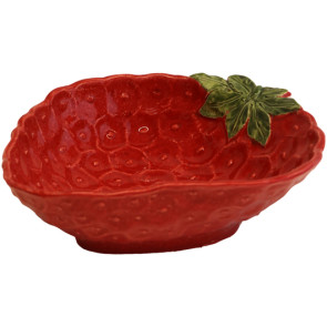INSALATIERA FRAGOLA IN CERAMICA ROSSA (29x25cm)