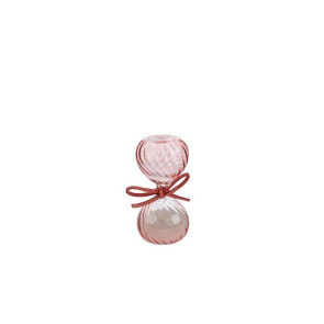 .CLESSIDRA IN VETRO COLOR ROSA C/ASTUCCIO (h.8cm)