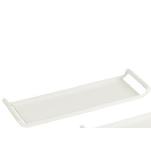 VASSOIO RETTANGOLARE IN METALLO BIANCO LARGE (50x16x4cm)