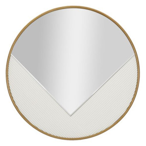 SPECCHIO ROTONDO TOLOSA CON CORNICE IN LEGNO (Ã˜ 80X4cm)