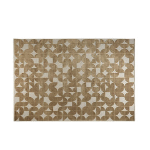 TAPPETO IN TESSUTO EFFETTO BOUCLÃ¨ IN RILIEVO MARRONE/BEIGE (160x230cm)