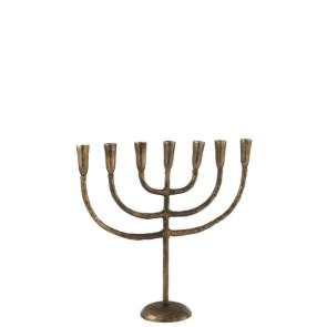 Candelabro Menorah In Alluminio Bronzo (54x16x54cm)