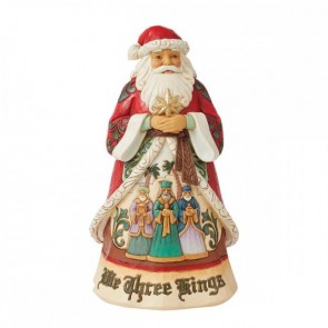 BABBO NATALE IN RESINA DIPINTO A MANO (We Three Kings)(14,5xh.25cm)