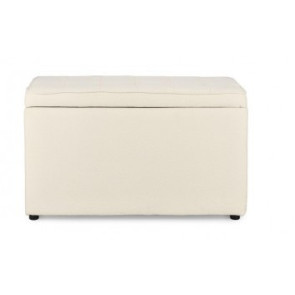 PANCA CONTENITORE IN TESSUTO EFFETTO BOUCLE&#039, BIANCO (89x40x89h)
