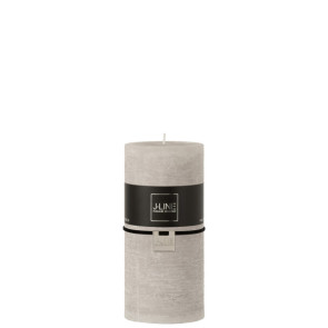 CANDELA CILINDRICA COLOR GRIGIO CHIARO-52 ore (7x7x15cm)
