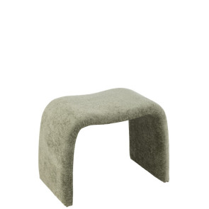SGABELLO SHAPE IN TESSUTO VERDE MENTA (61x37x47cm)