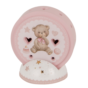 LED IN TERRACOTTA CON DIPINTO BABY ROSA (h.11cm)