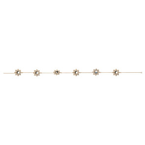 FILO PENDENTE CON 6 FIORI GEMME ORO (h.105cm)