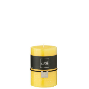 CANDELA CILINDRICA COLOR GIALLO -39 ore (7x7x10cm)