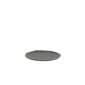 PIATTO DECORATIVO IN METALLO OPACO NERO (35x34x2cm)