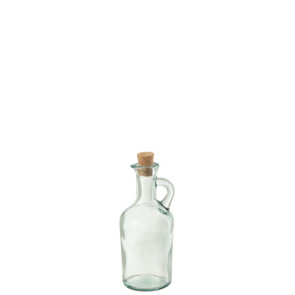 CARAFFA CON BECCUCCIO VERSATORE CON TAPPO IN SUGHERO (7x6,5x17cm)