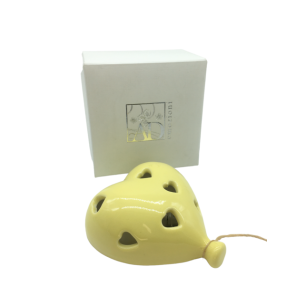 PALLONCINO CUORE LED GIALLO(9.5X4X10.5CM)+SC101+ TAG