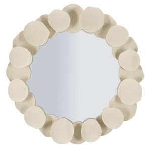 SPECCHIO DA MURO DUNE IN METALLO CREMA (85x7,5x85cm)