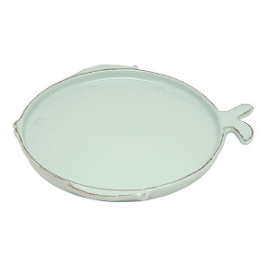 PIATTO PIANO MARINA IN CERAMICA ACQUAMARINA (diam.27cm)