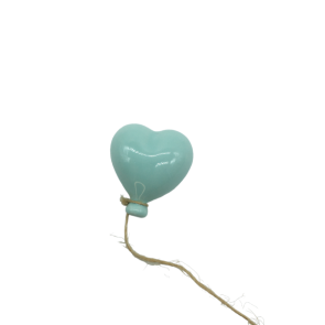 PALLONCINO CUORE CALAMITA VERDE (4.5X5CM)