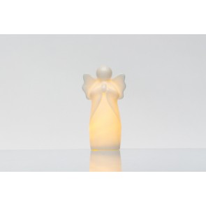 ANGELO IN PORCELLANA BIANCA CON LED (h.11,5cm)