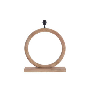 BASE PER LAMPADA ROTONDA IN LEGNO NATURALE OPACO (51x13x54 cm)
