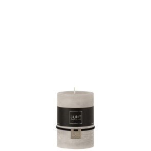 CANDELA CILINDRICA COLOR GRIGIO CHIARO O-39 ore (7x7x10cm)