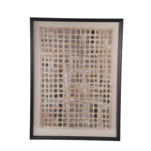 QUADRO CON PANNELLO IN LEGNO CON CORNICE NERA (90x120cm)