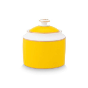 ZUCCHERIERA IN PORCELLANA SOTTILE DI ALTA QUALITÃ  IN GIALLO-550ml