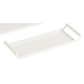 VASSOIO RETTANGOLARE IN METALLO BIANCO SMALL (40x14x4cm)