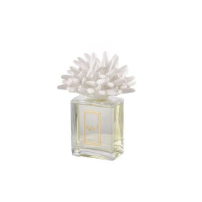 PROFUMATORE CON TAPPO ANEMONE IN CERAMICA DI CAPODIMONTE BIANCO (250ml)