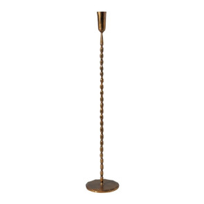 PORTACANDELA GRANDE CYPRUS IN METALLO ORO ANTICO (12xh.61cm)