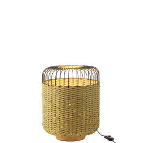 LAMPADA DA TAVOLO IN METALLO VERDE (27x27x34,5cm)